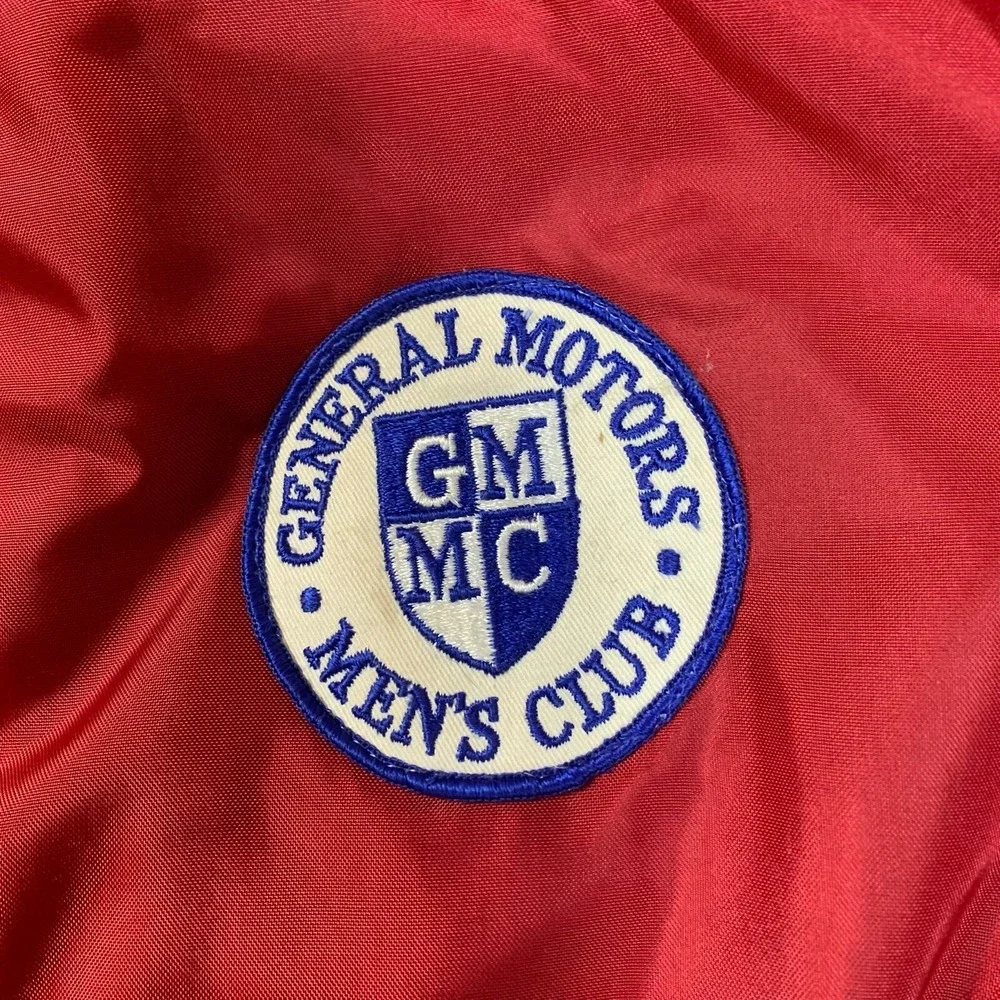 VTG Great‎ Lakes Jacket Mens XL Red Belted Gernal Motors Mens Club Parka Nylon - Picture 5 of 16